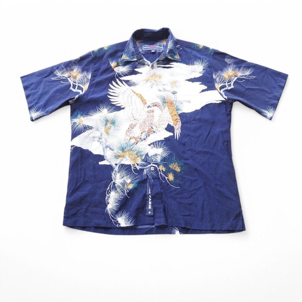 Phat Farm Vintage Y2K Japanese Osprey Short Sleeve Button Up‎ Shirt Men's XL
